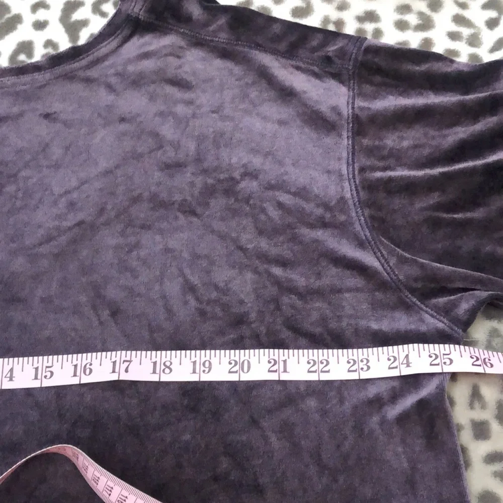 Free People Valerie Open Back Velvet Top Small Oversized Slouchy